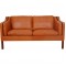 Børge Mogensen 2-personers 2212 sofa i patineret cognac læder