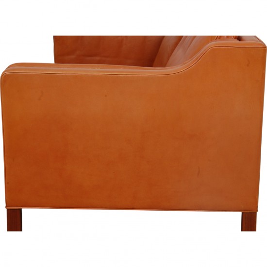 Børge Mogensen 2-personers 2212 sofa i patineret cognac læder