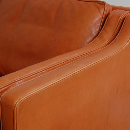 Børge Mogensen 2-personers 2212 sofa i patineret cognac læder