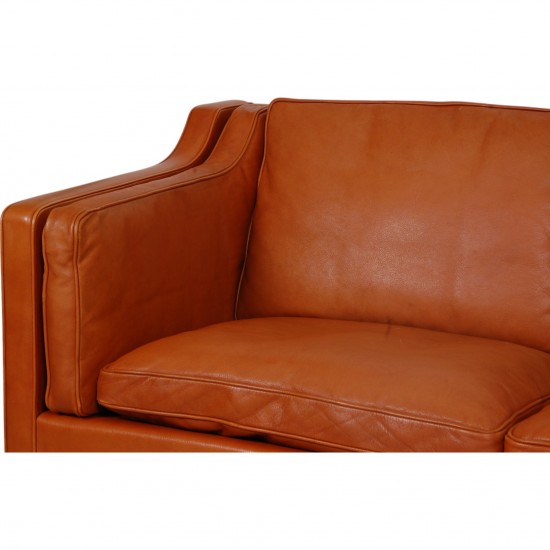 Børge Mogensen 2-personers 2212 sofa i patineret cognac læder