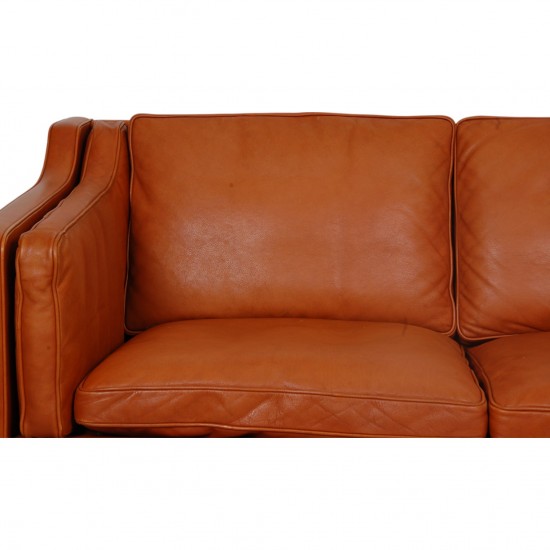 Børge Mogensen 2-personers 2212 sofa i patineret cognac læder