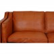 Børge Mogensen 2-personers 2212 sofa i patineret cognac læder