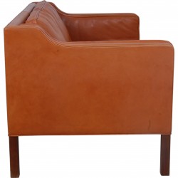 Børge Mogensen 2-personers 2212 sofa i patineret cognac læder