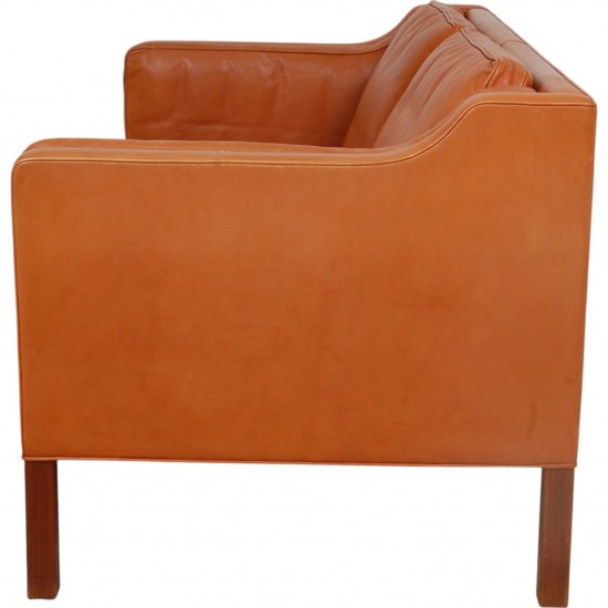 Børge Mogensen 2-personers 2212 sofa i patineret cognac læder