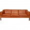 Børge Mogensen 3.seater 2213 sofa in patinated cognac leather