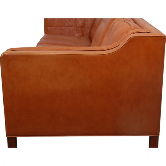 Børge Mogensen 3.personers 2213 sofa i patineret cognac læder