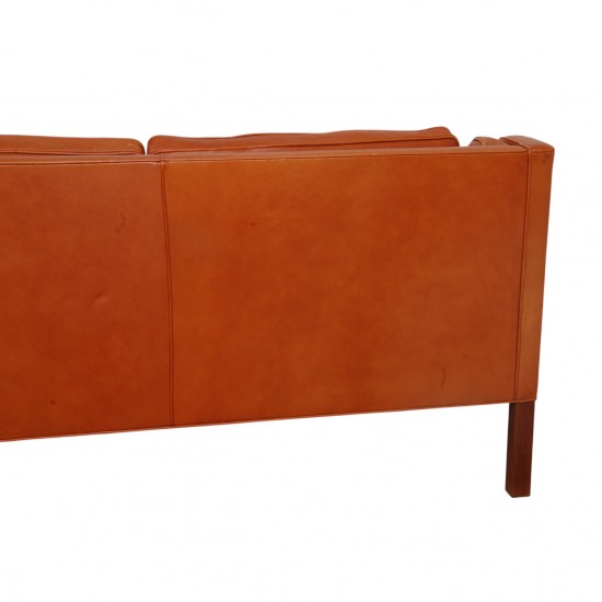Børge Mogensen 3.personers 2213 sofa i patineret cognac læder