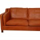 Børge Mogensen 3.personers 2213 sofa i patineret cognac læder