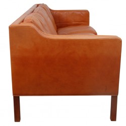 Børge Mogensen 3.personers 2213 sofa i patineret cognac læder