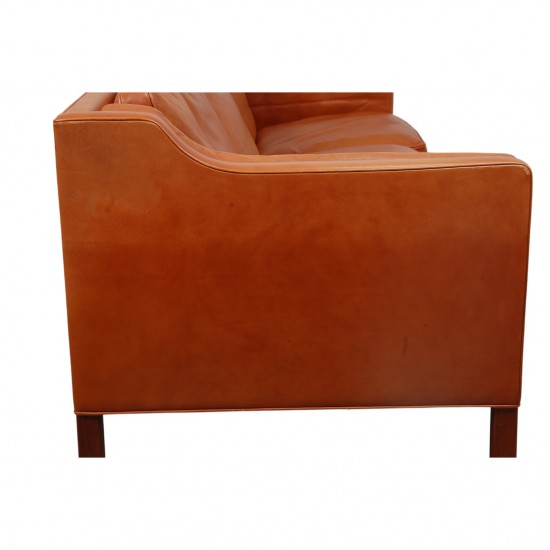 Børge Mogensen 3.personers 2213 sofa i patineret cognac læder