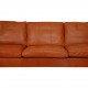 Børge Mogensen 3.personers 2213 sofa i patineret cognac læder
