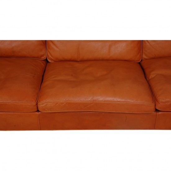 Børge Mogensen 3.personers 2213 sofa i patineret cognac læder