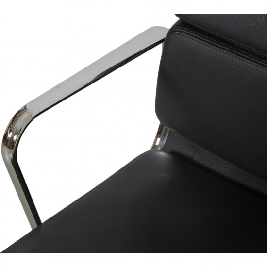 Charles Eames Ea-217 softpad kontorstol i mørkegråt læder