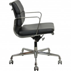 Charles Eames Ea-217 softpad office chair in dark grey leather