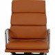Charles Eames Ea-219 softpad kontorstol nybetrukket med cognac bizon læder