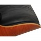 Charles Eames Lounge chair with ottoman in black leather