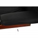 Charles Eames Lounge chair with ottoman in black leather