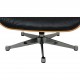 Charles Eames Lounge chair with ottoman in black leather