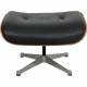 Charles Eames Lounge chair with ottoman in black leather