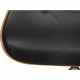 Charles Eames Lounge chair with ottoman in black leather