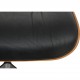 Charles Eames Lounge chair with ottoman in black leather