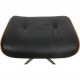 Charles Eames Lounge chair with ottoman in black leather