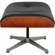 Charles Eames Lounge chair with ottoman in black leather