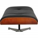 Charles Eames Lounge chair with ottoman in black leather
