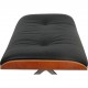 Charles Eames Lounge chair with ottoman in black leather