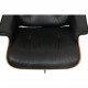 Charles Eames Lounge chair with ottoman in black leather