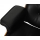 Charles Eames Lounge chair with ottoman in black leather