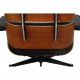 Charles Eames Lounge chair med ottoman i sort læder