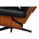 Charles Eames Lounge chair med ottoman i sort læder
