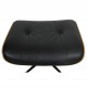 Charles Eames Lounge chair med ottoman i sort læder