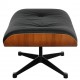 Charles Eames Lounge chair med ottoman i sort læder