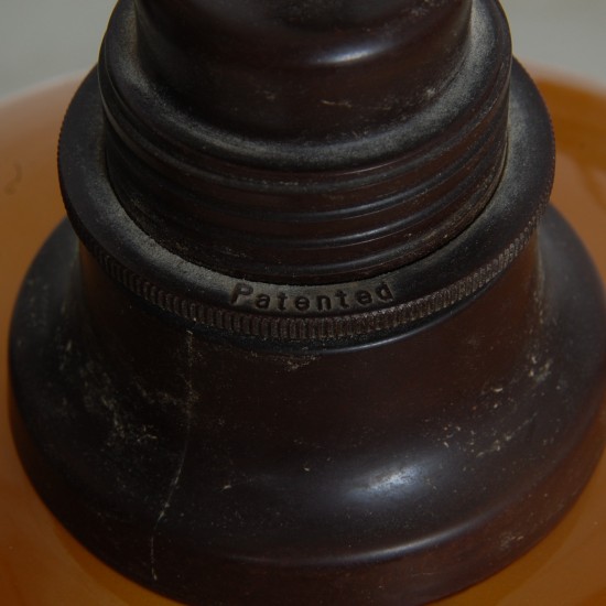 Poul Henningsen PH2/2 vintage bombardements lysekrone med 4 arme og skærme af ravfarvet opalglas
