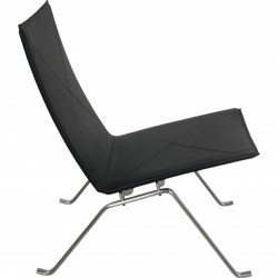 Poul Kjærholm PK22 chair reupholstered in black Nevada leather