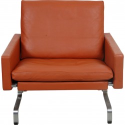 Poul Kjærholm PK-31/1 lænestol i terracotta læder