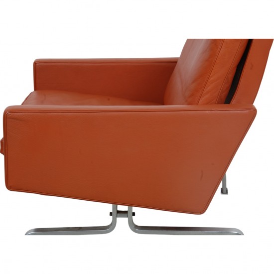 Poul Kjærholm PK-31/1 lænestol i terracotta læder