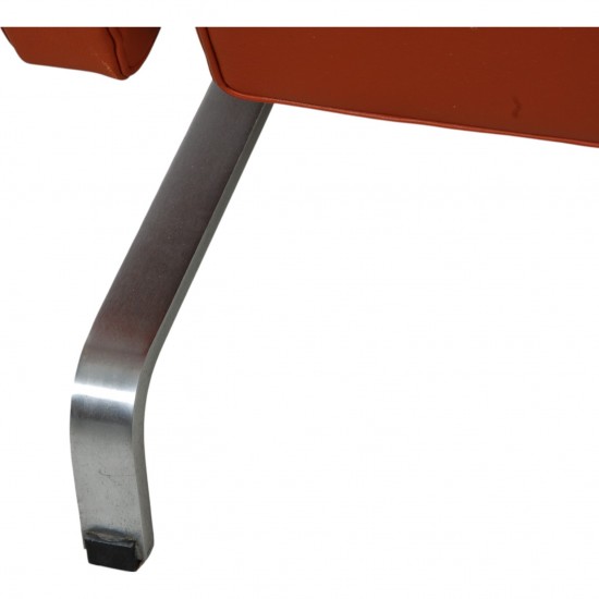 Poul Kjærholm PK-31/1 loungestol i terracotta læder