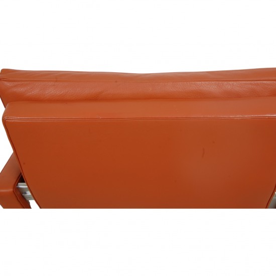 Poul Kjærholm PK-31/1 loungestol i terracotta læder