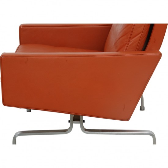 Poul Kjærholm PK-31/1 loungestol i terracotta læder