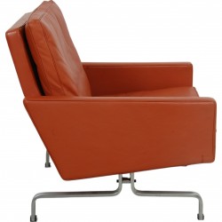 Poul Kjærholm PK-31/1 loungestol i terracotta læder