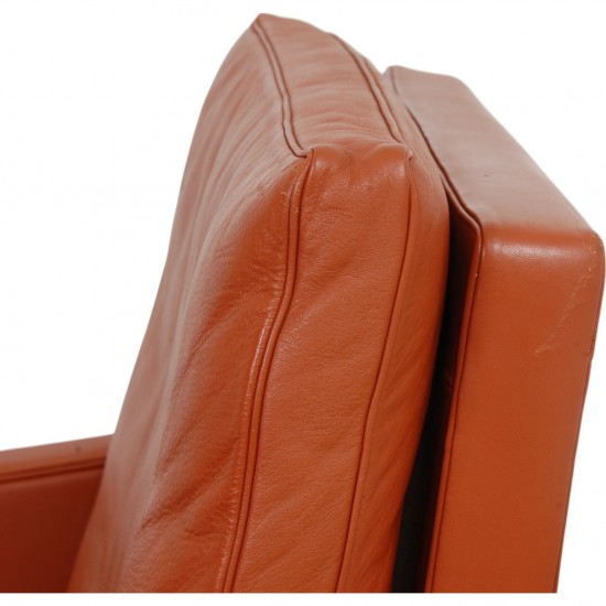 Poul Kjærholm PK-31/1 loungestol i terracotta læder