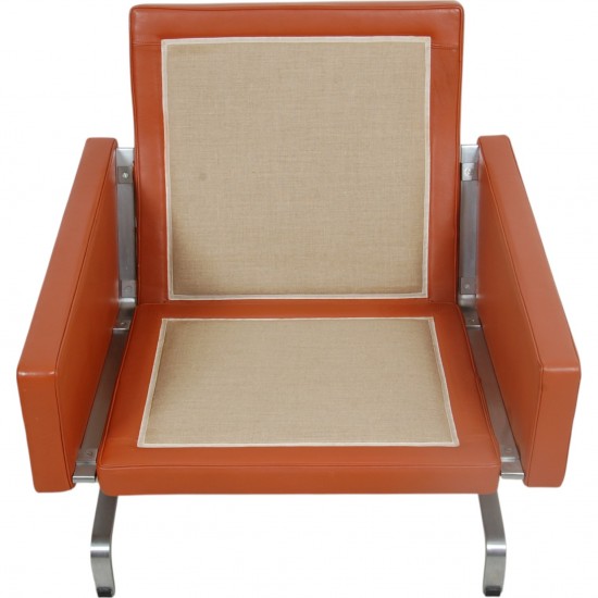 Poul Kjærholm PK-31/1 loungestol i terracotta læder