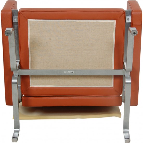 Poul Kjærholm PK-31/1 loungestol i terracotta læder