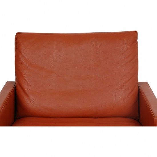 Poul Kjærholm PK-31/1 loungestol i terracotta læder