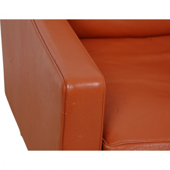 Poul Kjærholm PK-31/1 loungestol i terracotta læder