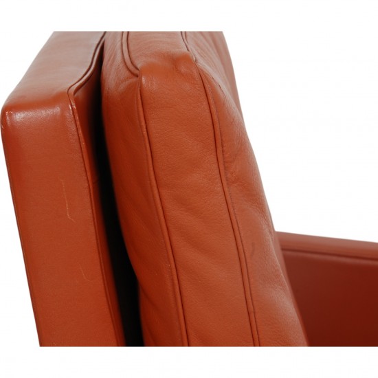Poul Kjærholm PK-31/1 loungestol i terracotta læder