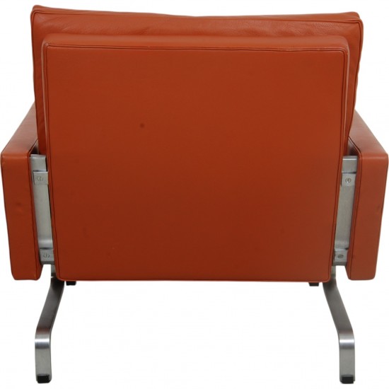 Poul Kjærholm PK-31/1 loungestol i terracotta læder